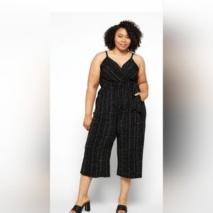 NWT Stitch Fix Kaileigh Rica Knit Crop Jumpsuit size 1x, black stripe